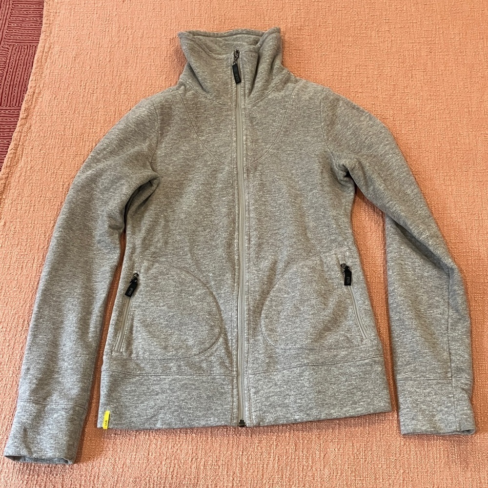 Lole XS Women's Heather Gray Zip-Up fleece Hoodie